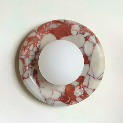 Bulgari Red Marbella Wall Sconce – Natural Marble Luxury Wall Light