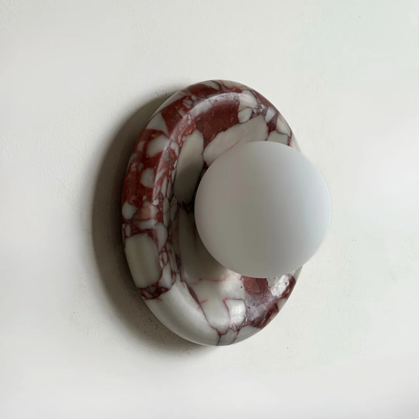 Bulgari Red Marbella Wall Sconce – Natural Marble Luxury Wall Light