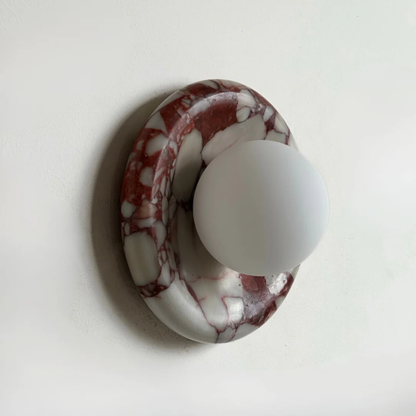Bulgari Red Marbella Wall Sconce – Natural Marble Luxury Wall Light