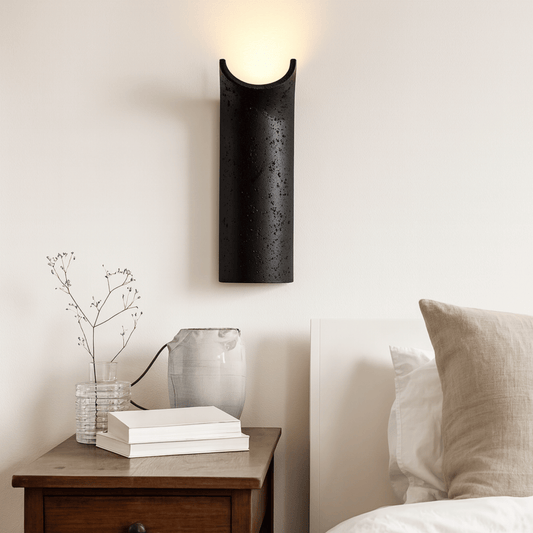 Black Aurelian Travertine Wall Lamp