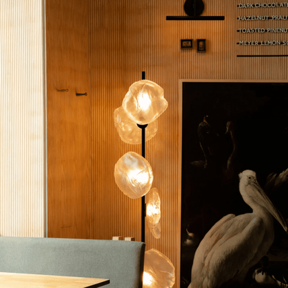 Auralis Glass Floor Lamp – Modern Artistic LED