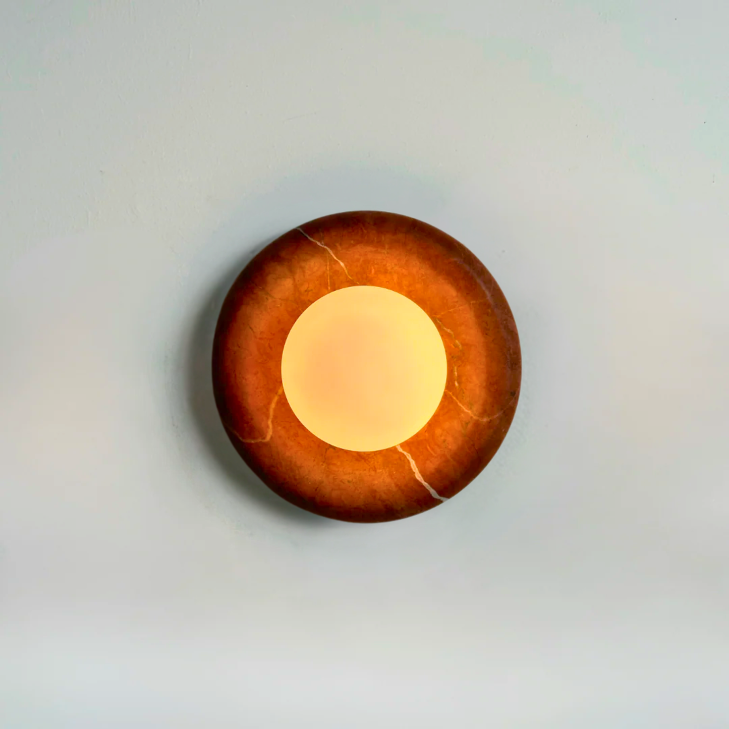 Red Marbella Wall Sconce – Natural Marble Luxury Wall Light