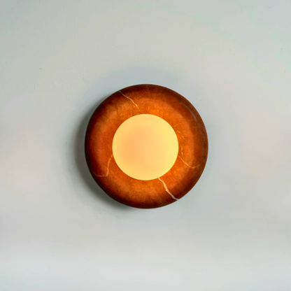 Red Marbella Wall Sconce – Natural Marble Luxury Wall Light