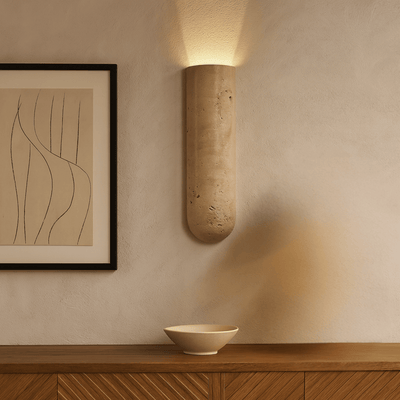 Lunara Natural Travertine LED Wall Lamp