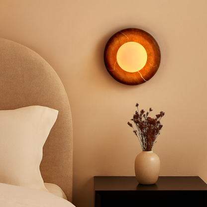 Red Marbella Wall Sconce – Natural Marble Luxury Wall Light