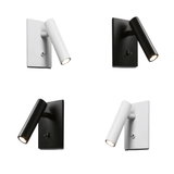 Embedded LED Reading Wall Lamp With Switch Adjustable Hotel Bedroom Bedside Headboard Sconce Spot Led Light Fixture AC110-220V