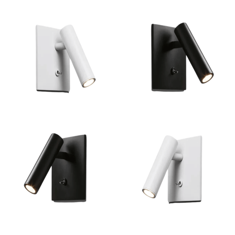 Embedded LED Reading Wall Lamp With Switch Adjustable Hotel Bedroom Bedside Headboard Sconce Spot Led Light Fixture AC110-220V