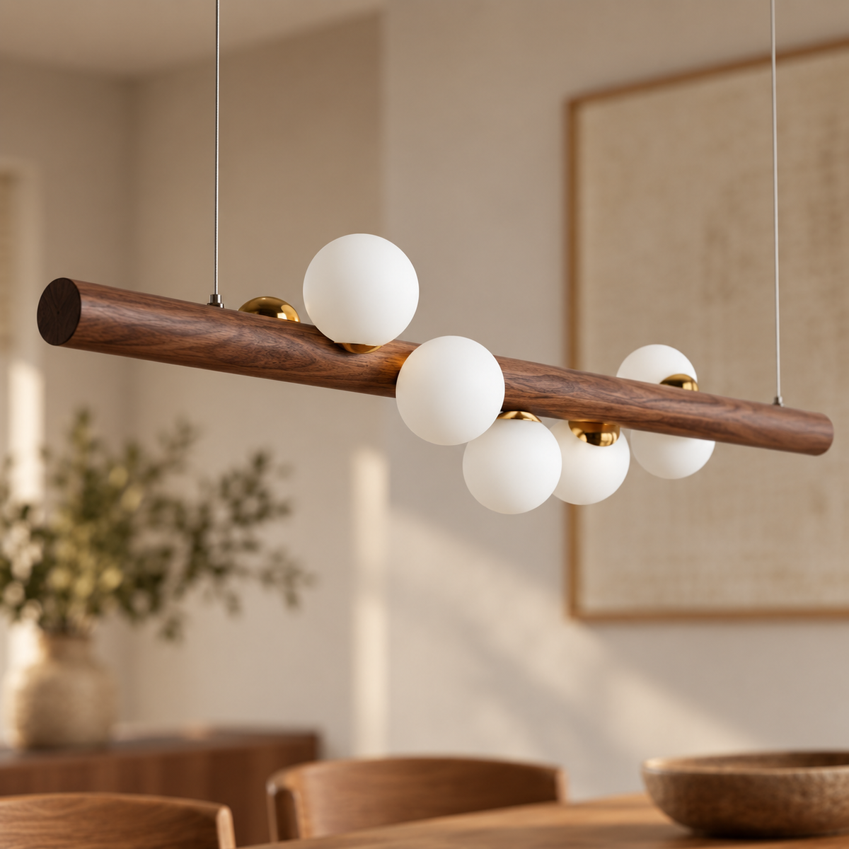 Walden Wood Globe Linear Pendant