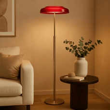 Retro Gold Glass Floor Lamp | Baskoraa