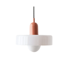 Nordic Glass Bauhaus Chandelier White & Pink