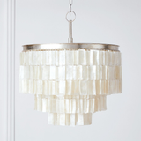 Chandelier with shell-like design on a white background