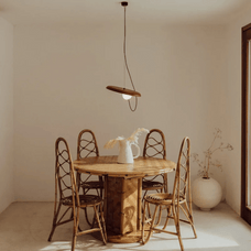 Close-up of the Bronze MagnoGlow Magnetic Pendant Light showing iron texture and craftsmanship