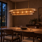 Étoile Vintage French Amber Glass Chandelier