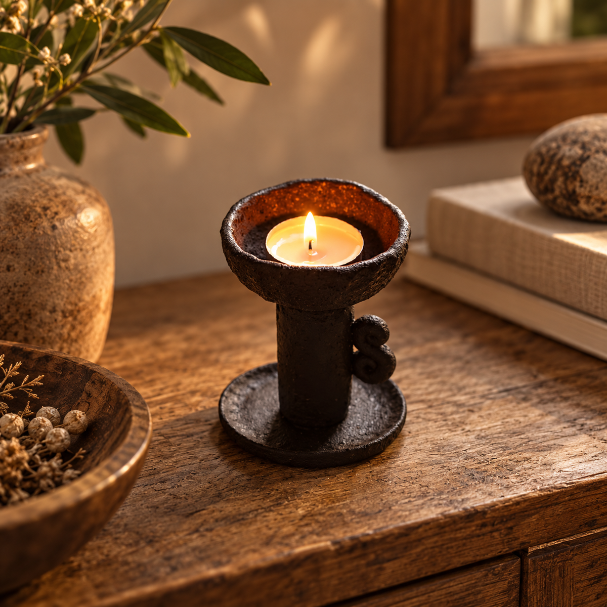 Kado Handmade Ceramic Incense & Candle Holder