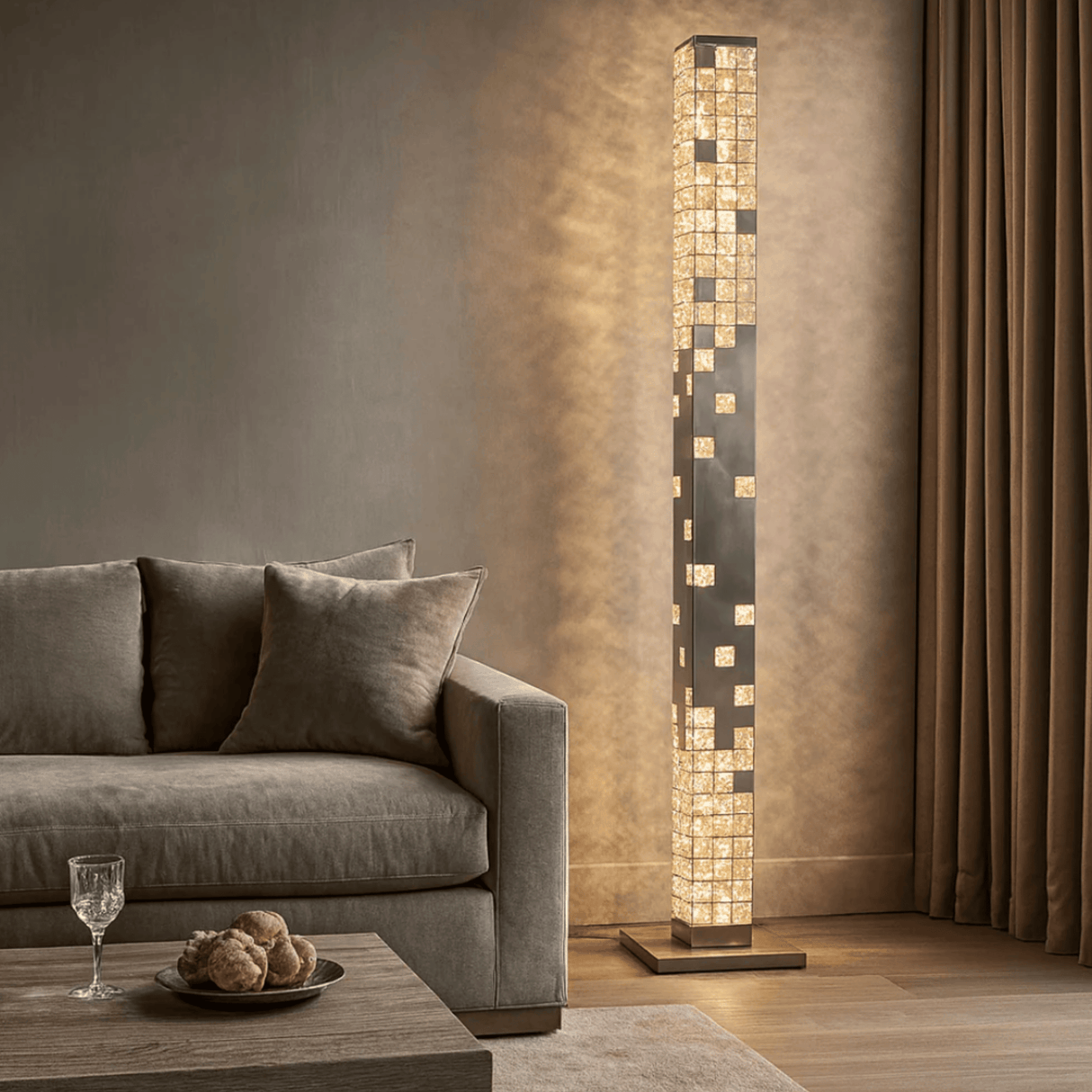 Auralis Crystella Floor Lamp – Modern LED Tower Light