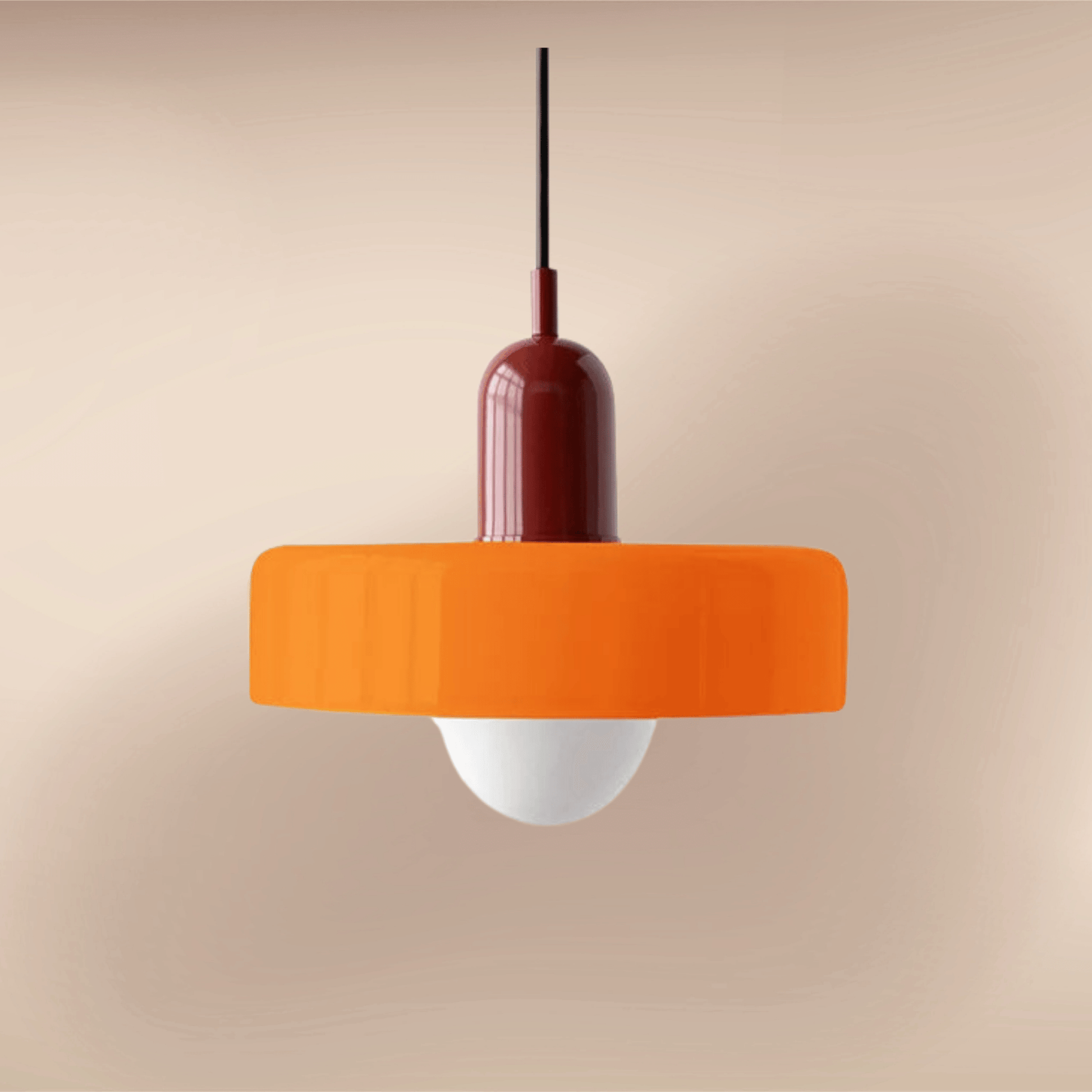 Nordic Glass Bauhaus Chandelier Orange and Red