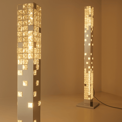 Auralis Crystella Floor Lamp – Modern LED Tower Light