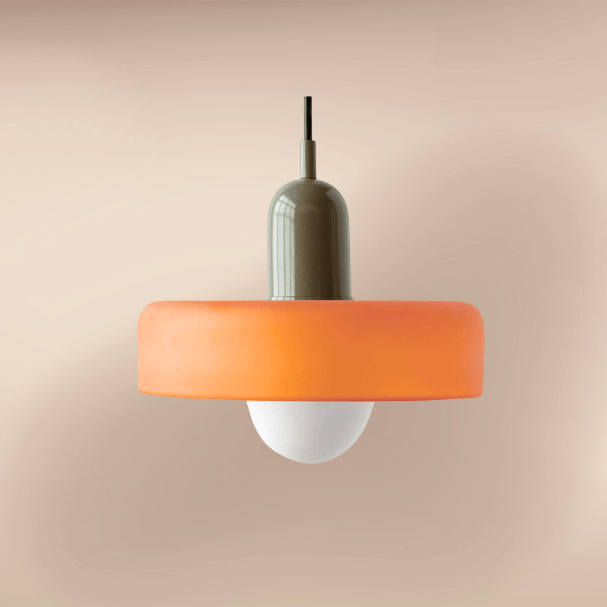 Nordic Glass Bauhaus Chandelier Orange and Olive