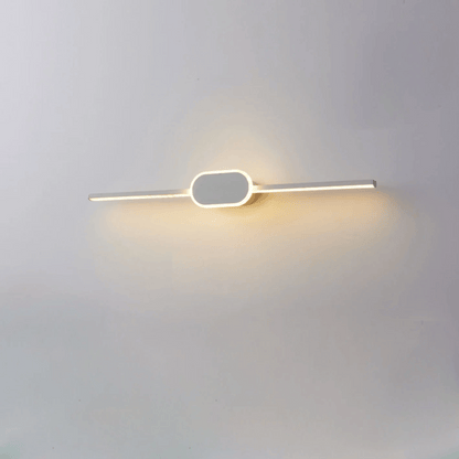 Modern wall light fixture on a gray wall