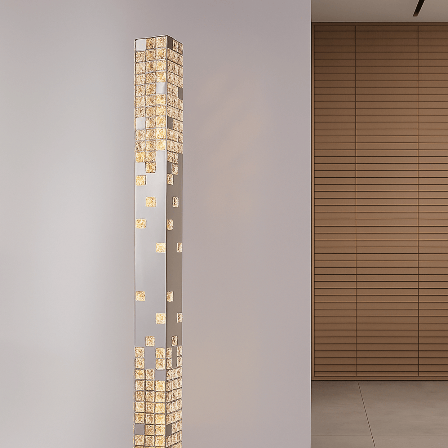 Auralis Crystella Floor Lamp – Modern LED Tower Light