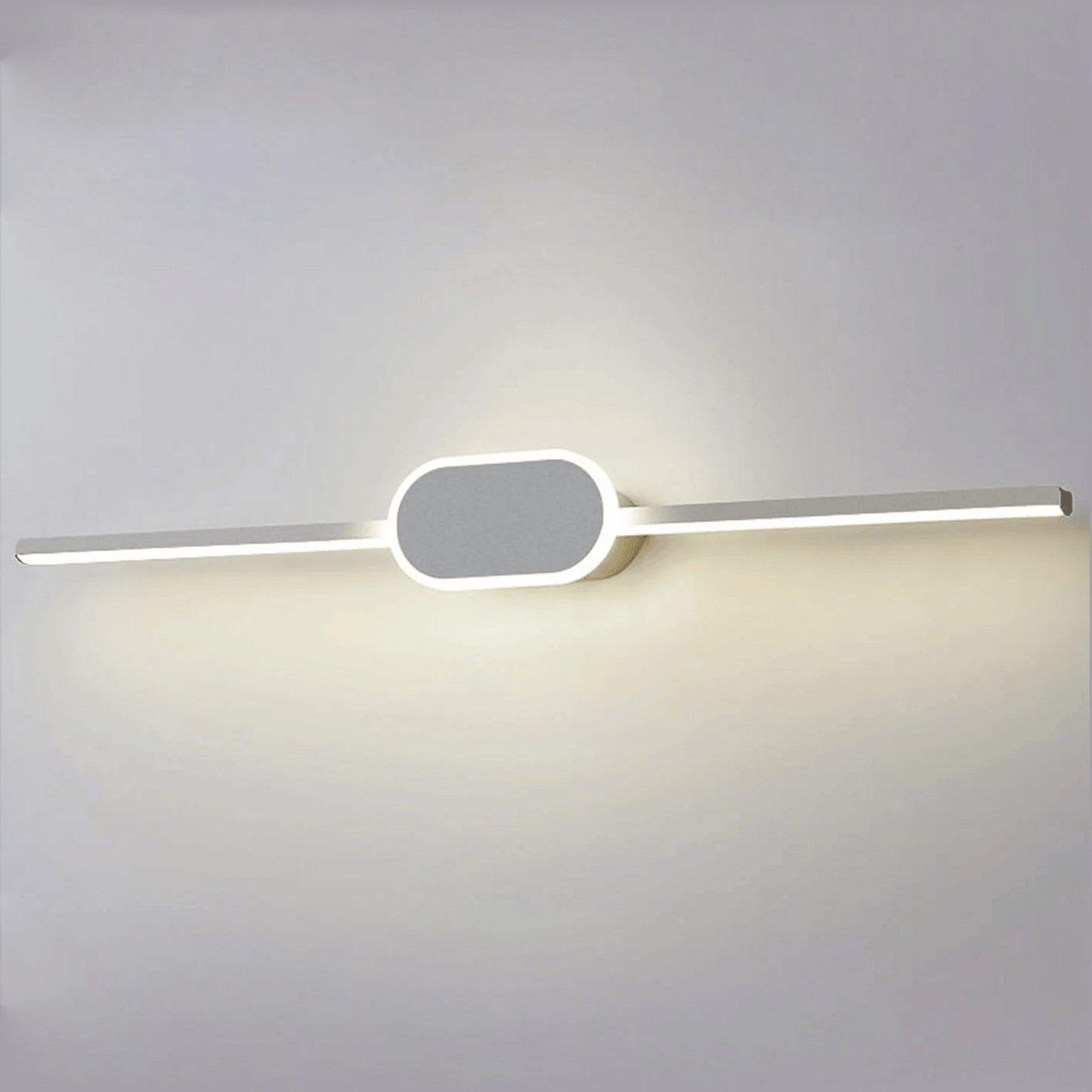 Modern wall light fixture on a neutral background