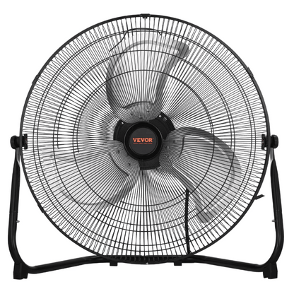 High-velocity 20 Inch Floor Fan with 3 speeds and 360° adjustable tilt for optimal airflow in any setting.