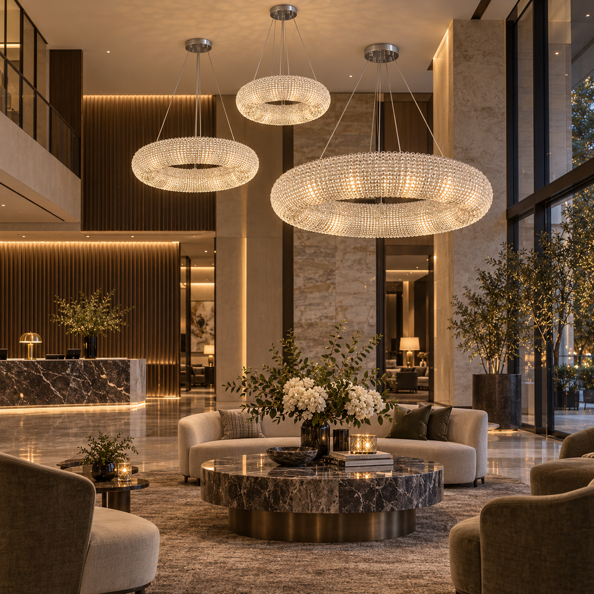 Liora K9 Crystal Ring Chandelier