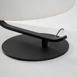 Black metal stand on a white background