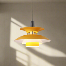UFO design ceiling lamp in yellow