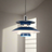 UFO design ceiling lamp in blue