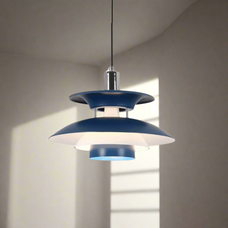 UFO design ceiling lamp in blue