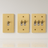 Three beige light switch covers with different numbers of switches on a white background