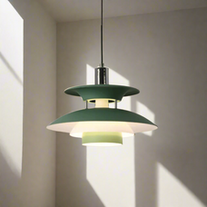 UFO design ceiling lamp in green
