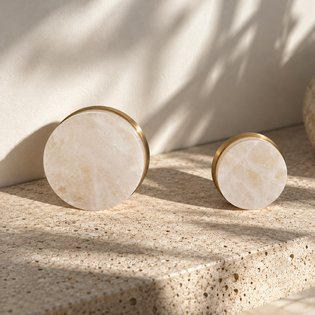 Roselle Crystal & Brass Cabinet Knobs