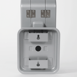 Gray plastic wall mount bracket on a white background