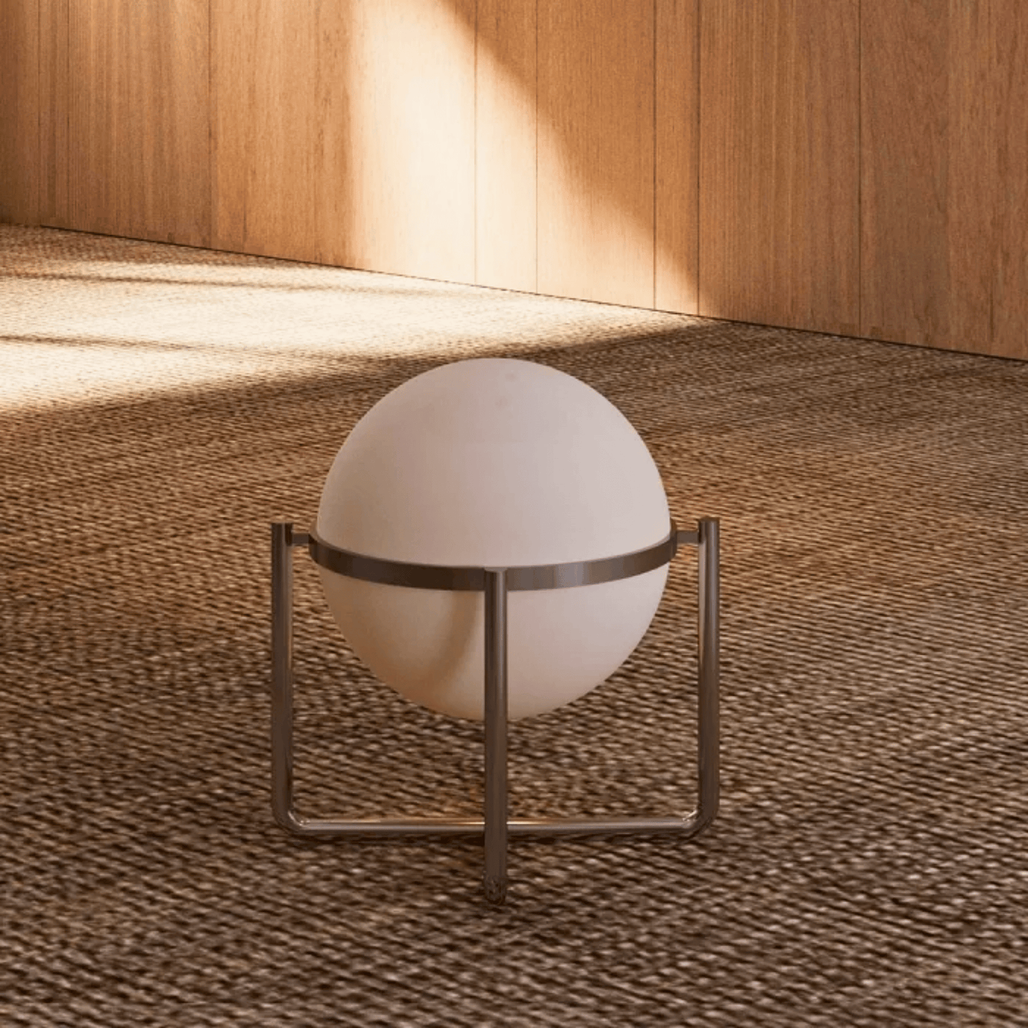 Orbelle Bauhaus Floor Lamp – Modern Chrome & Acrylic Globe Light