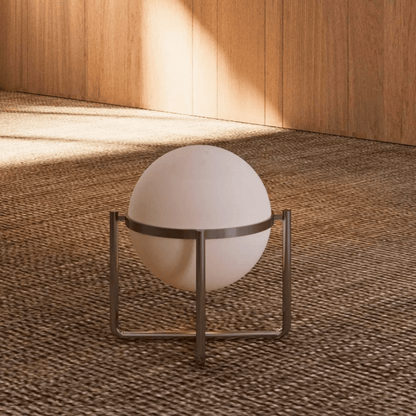 Orbelle Bauhaus Floor Lamp – Modern Chrome & Acrylic Globe Light