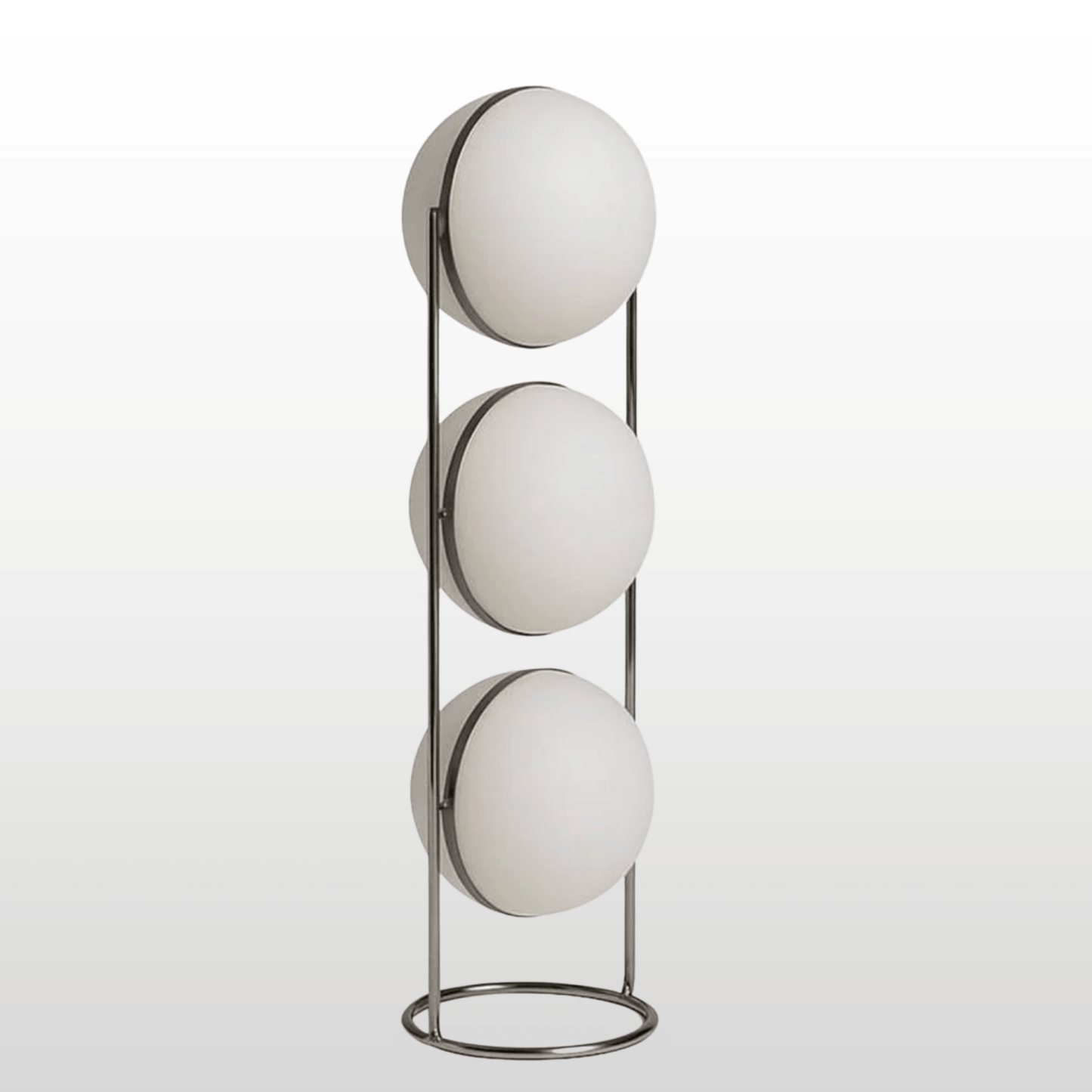 Orbelle Bauhaus Floor Lamp – Modern Chrome & Acrylic Globe Light
