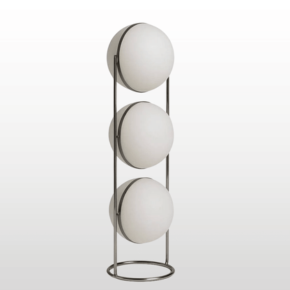 Orbelle Bauhaus Floor Lamp – Modern Chrome & Acrylic Globe Light