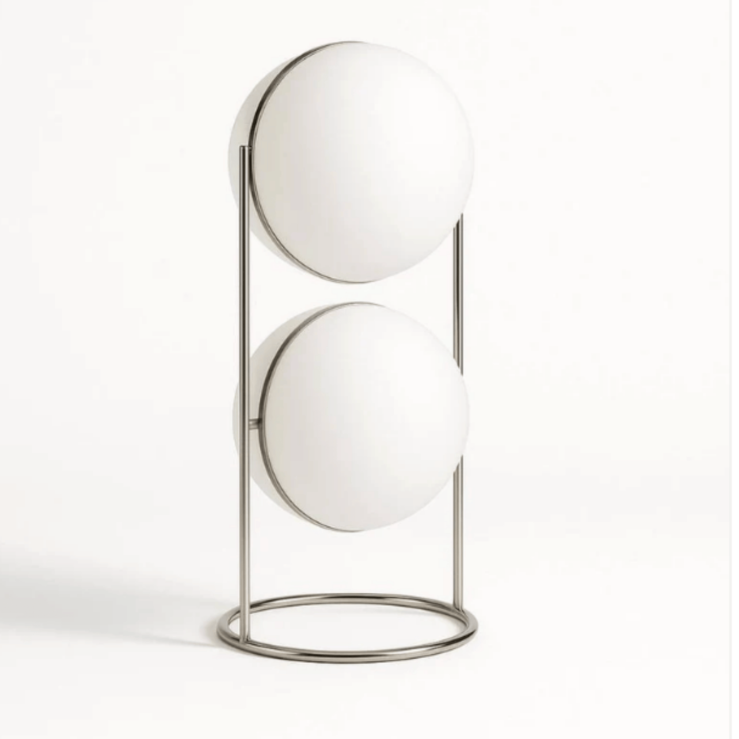 Orbelle Bauhaus Floor Lamp – Modern Chrome & Acrylic Globe Light