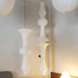 Wabi Sabi Zenlite Akari light pendants with lamp on