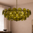 Velari Disc Green Glass Chandelier — modern chandelier by Baskoraa