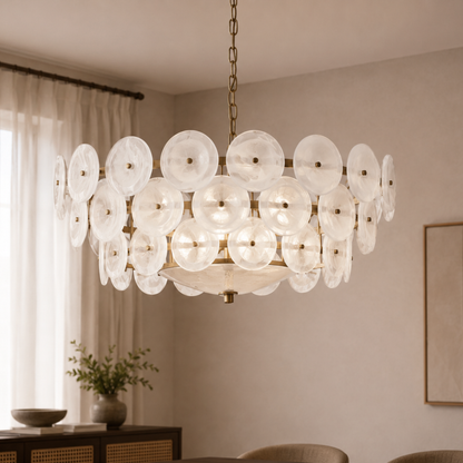 Velari Disc Glass Chandelier