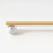 Gold curtain rod on a white background