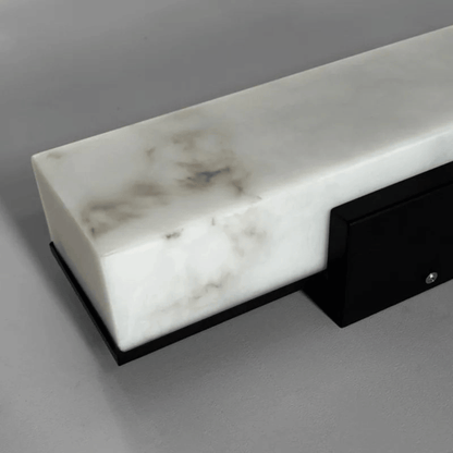 Marble-patterned light fixture on a gray background