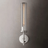 Wall-mounted cylindrical light fixture with clear glass cover on a gray wall.
