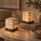 Caelia Travertine Cube Night Light