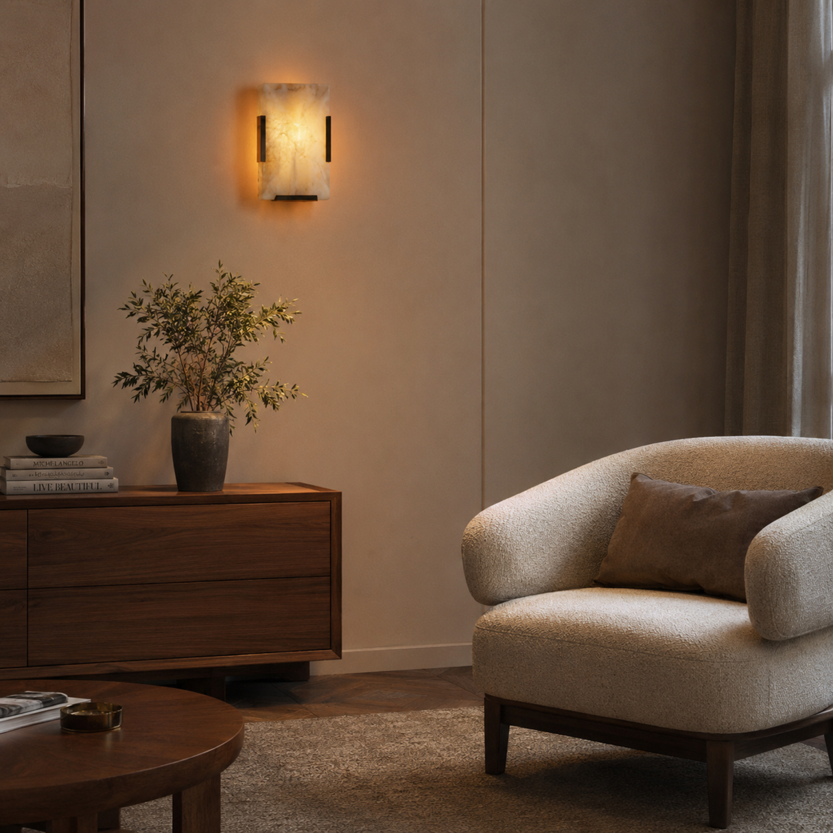 Vetrina Alabaster Marble Wall Light
