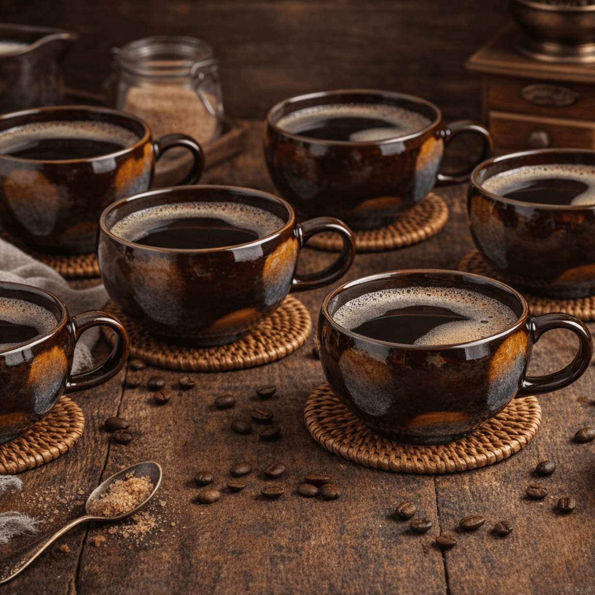 Kairo Ceramic Latte Bowl Set (6 Pieces)