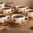 Kairo Ceramic Latte Bowl Set (6 Pieces) — modern drinkware set by Baskoraa